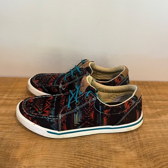 HOOEY twisted x Womens Aztec print with leather  sneakers size 9 - Picture 3 of 6